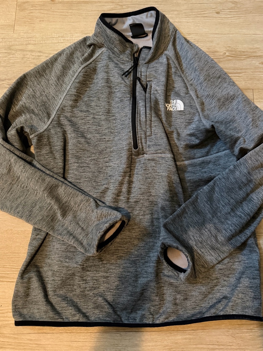 The North Face Heather Gray Quarter-Zip Pullover